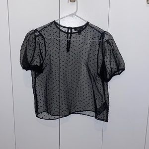 Puff sleeve organza tee!